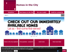 Tablet Screenshot of homesinthecity.org.uk